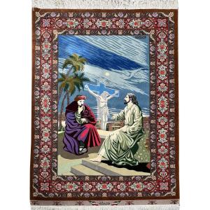 Oriental Rug Ghoum Iran Wool And Silk - Signed: By Master: Mehdi Sadeghzadeh
