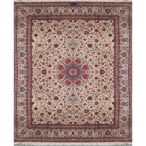 Large Oriental Iran Kashan Carpet: 4.40 X 3.30 Meters - Signature