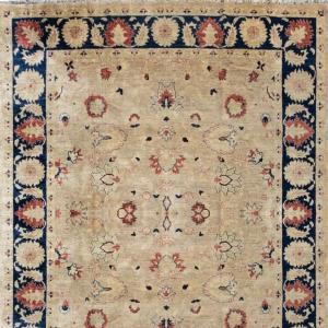 Tapis d'Orient Ziegler : 3.00 X 2.45 Mètres - Laine Fait Main 
