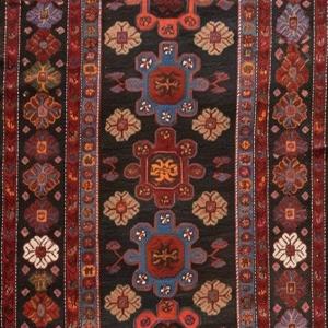 Tapis KAZAK Caucasien – Noué main – 243 x 140 cm- "Galerie Sardje"