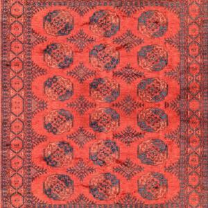 Afghan Turkmen Bukhara Oriental Rug: 350 X 255 Cm "galerie Sardje"