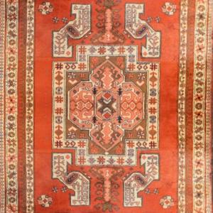 Tapis d'orient  KAZAK Caucasien – Noué main : 127 x 170 cm- "Galerie Sardje" 