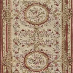 Aubusson-style Knotted Rug – 2.45 X 090 Meters - "galerie Sardje"
