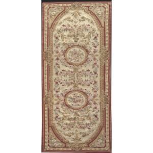 Aubusson-style Knotted Rug – 2.45 X 090 Meters - "galerie Sardje"