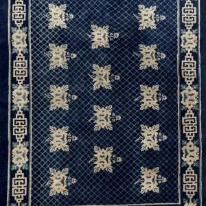 Baotou Chinese Rug, Qing Dynasty: 212 X 130 Cm "galerie Sardje"