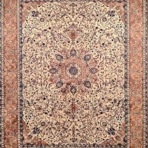 Grand Tapis d'orient Persan KASHAN Iran - 475 x 375 cm - "Galerie Sardje"
