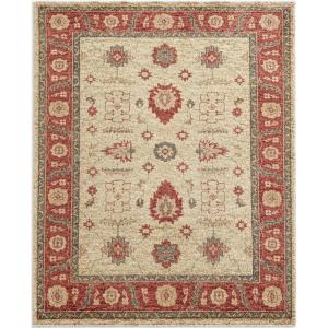 Tapis afghan vintage Chobi Ziegler noué à la main : 193 x 154Cm "GalerieSardje"