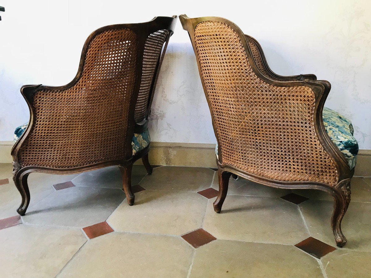 Pair Of Bergeres Louis XV Style-photo-4