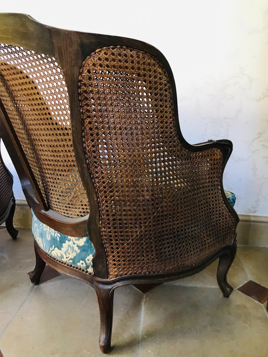 Pair Of Bergeres Louis XV Style-photo-3