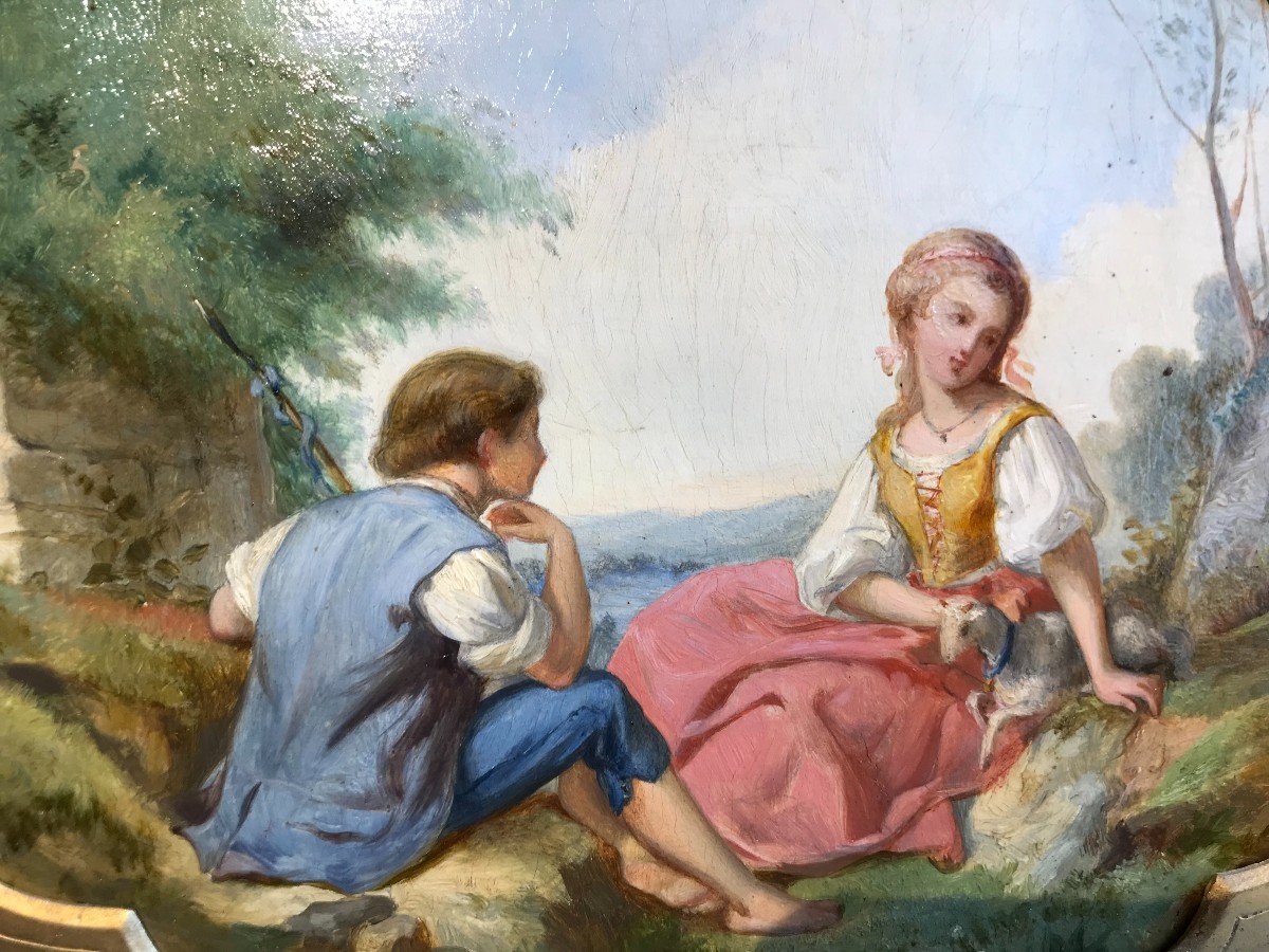 Pair Of Oil On Panel-photo-3