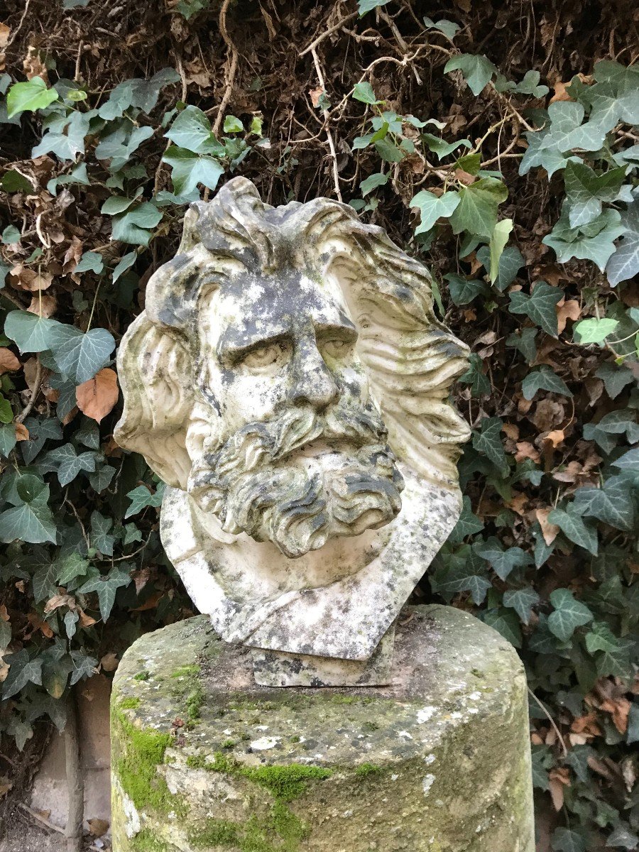 Bust Of A Man In Marble - XXth-photo-2