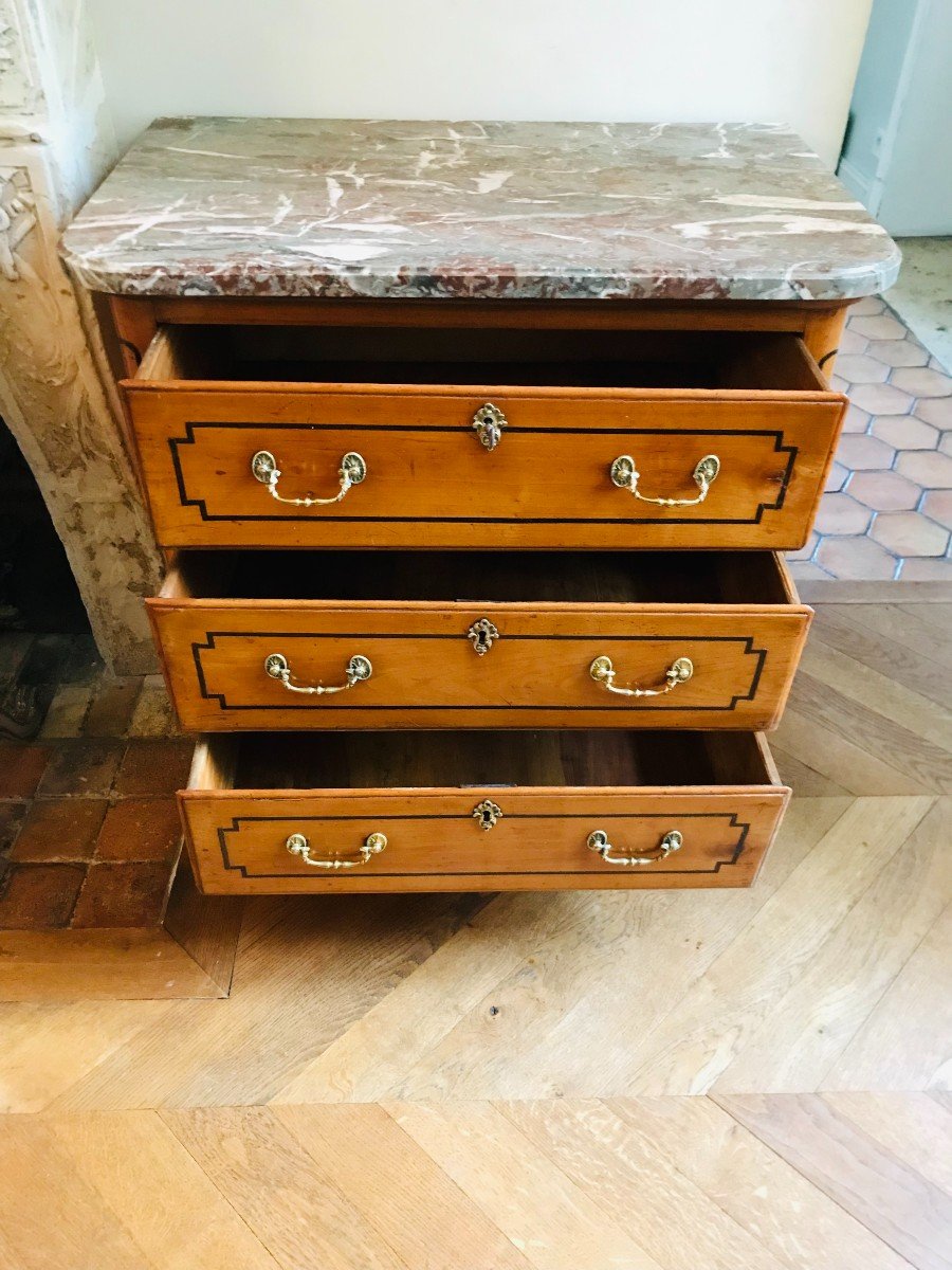 Petite Commode En Bois  Fruitier Début XIX-photo-3