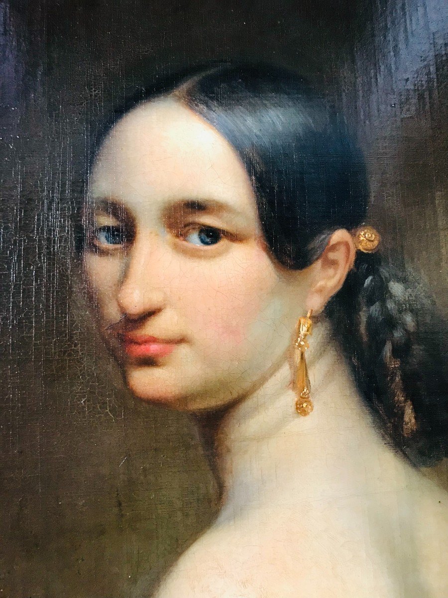 Portrait De Jeune Femme XlX ème  -photo-2