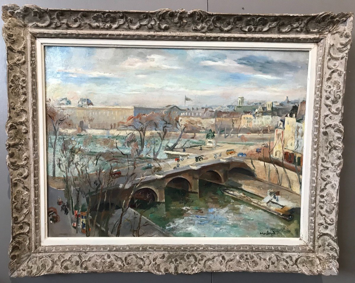 Quai De Seine Par Abel Gerbaud 1888 -1954 