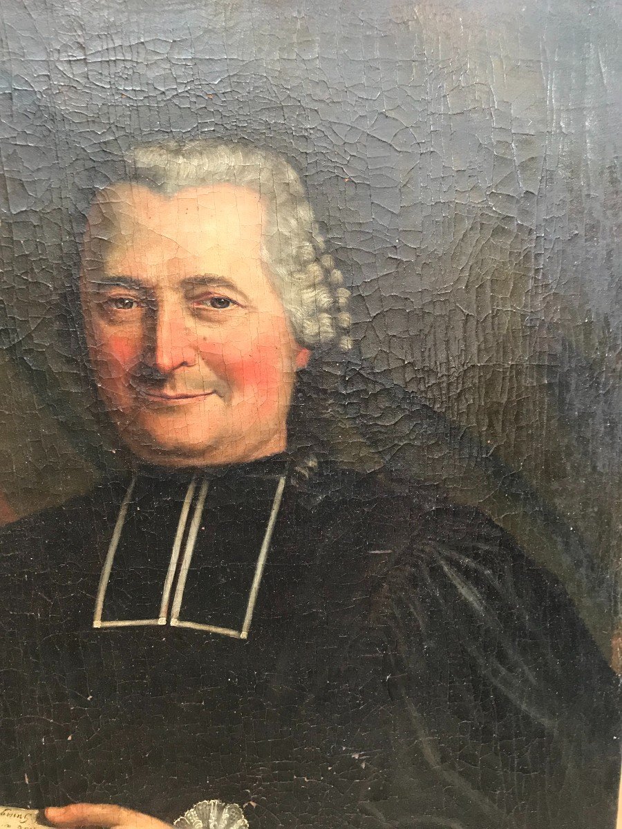 Portrait d'Un Ecclésiastique Du XVIII ème -photo-3