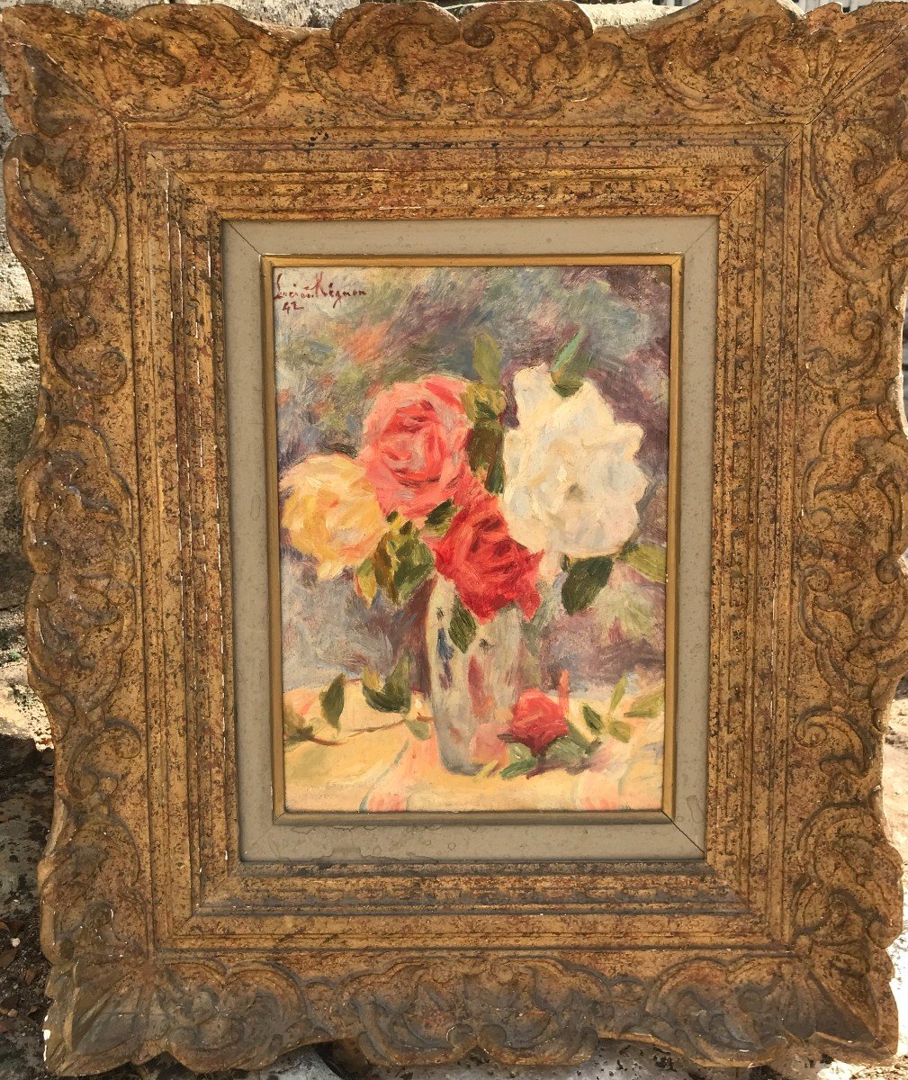 Nature Morte Aux Fleurs - Lucien Mignon