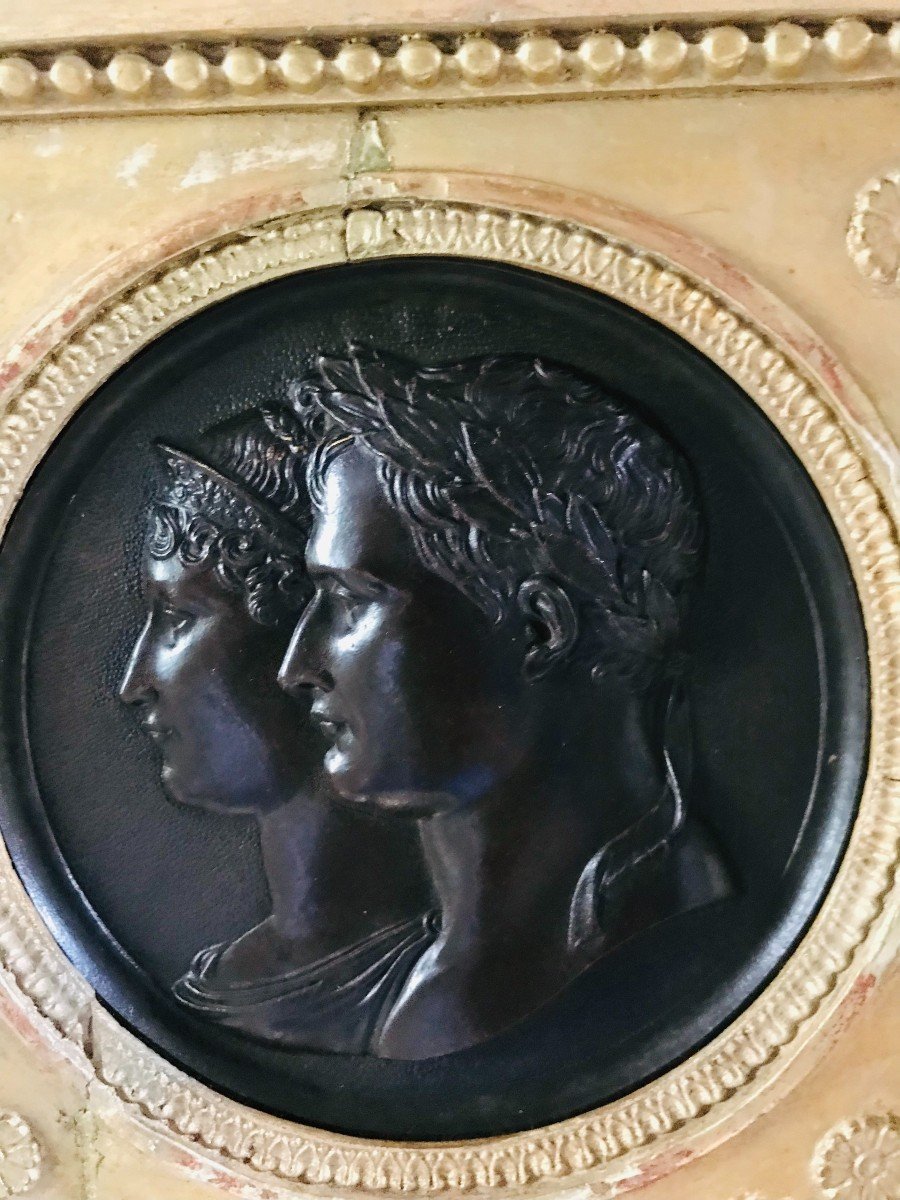 Bronze Medallion With The Image Of Napoleon And Joséphine-photo-2