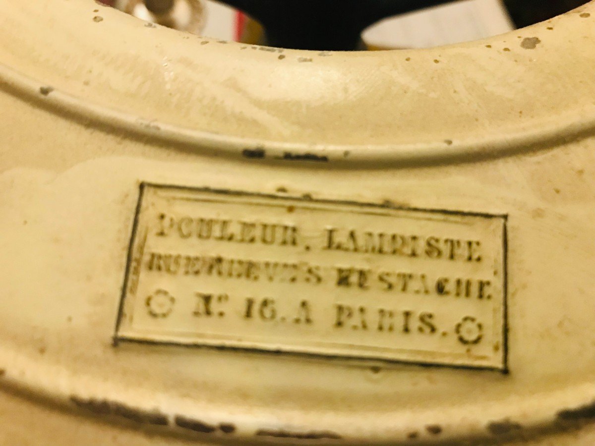 Paire De Lampes En Porcelaine Début XIX ème-photo-1