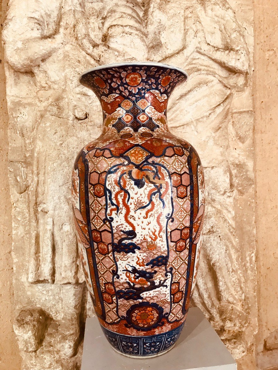 Vase En Porcelaine Imari XIXème-photo-2