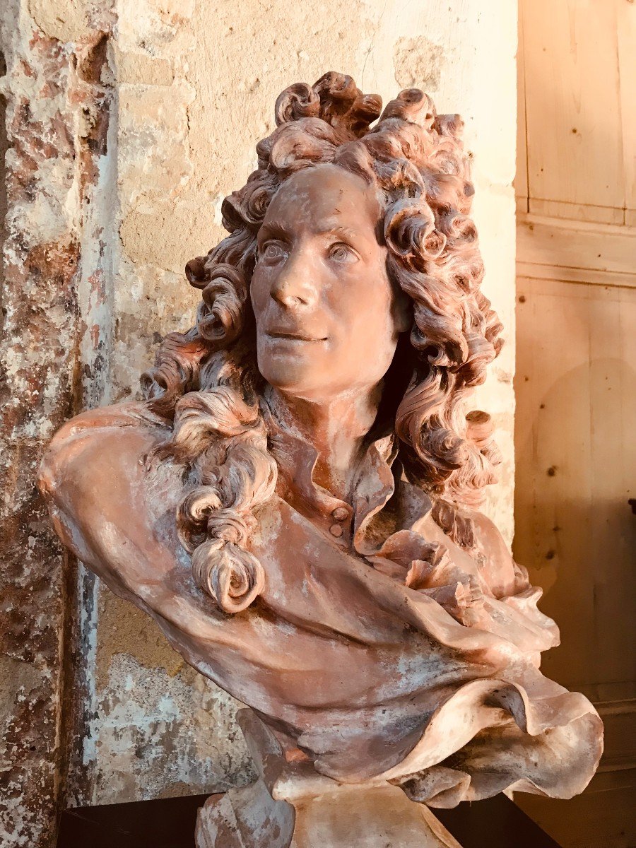 Buste De Corneille Van Clève d'Après Caffieri - XIXème-photo-3
