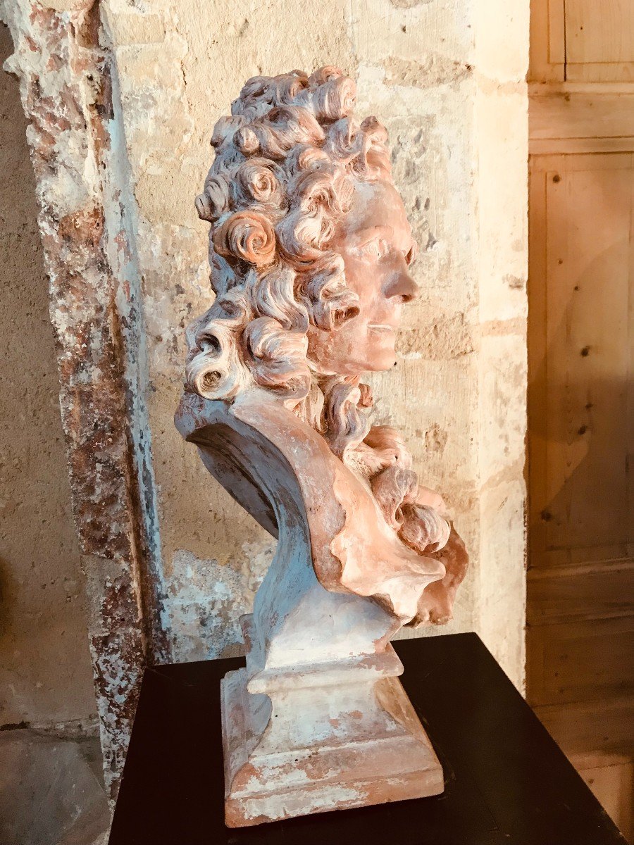 Buste De Corneille Van Clève d'Après Caffieri - XIXème-photo-2