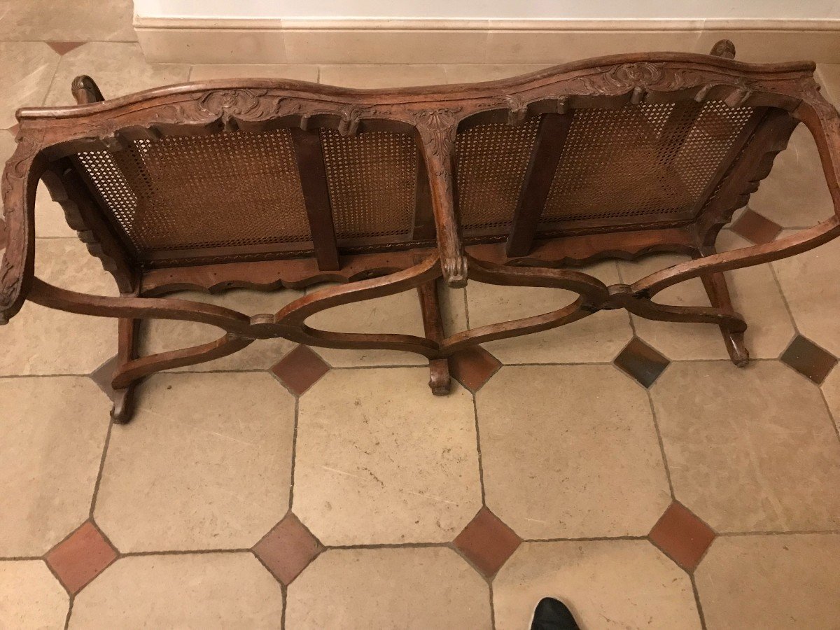 Cane Sofa, Regency Period-photo-4