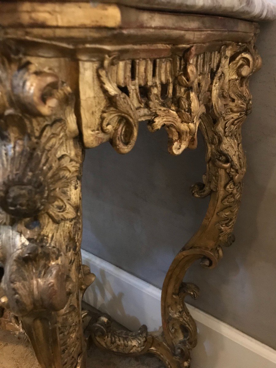 Console In Golden Wood, Regency Period-photo-3