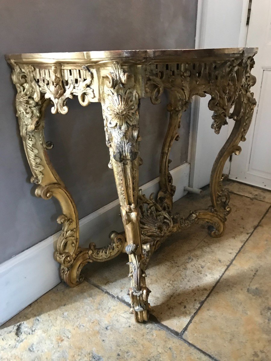 Console In Golden Wood, Regency Period-photo-1