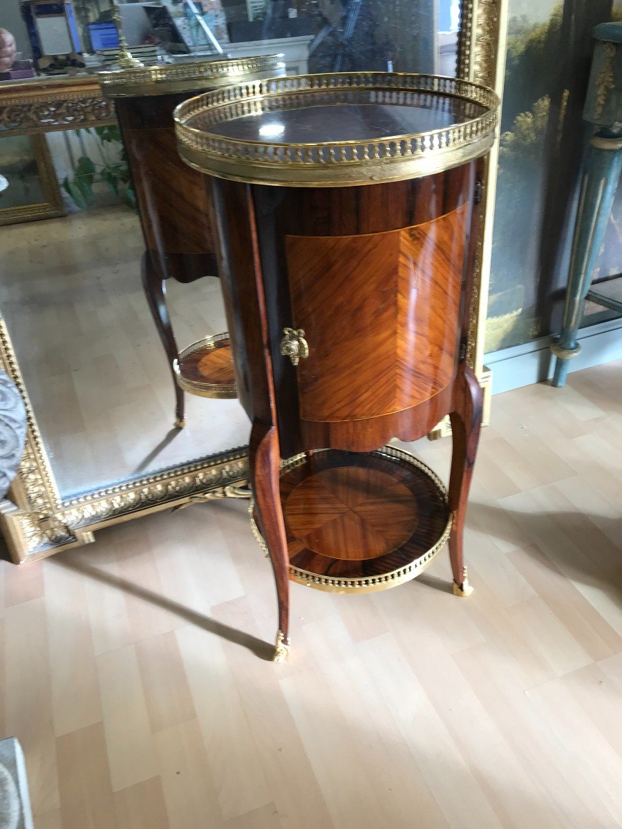 Table Tambour En Palissandre Et Bois De Rose Style Transition-photo-4