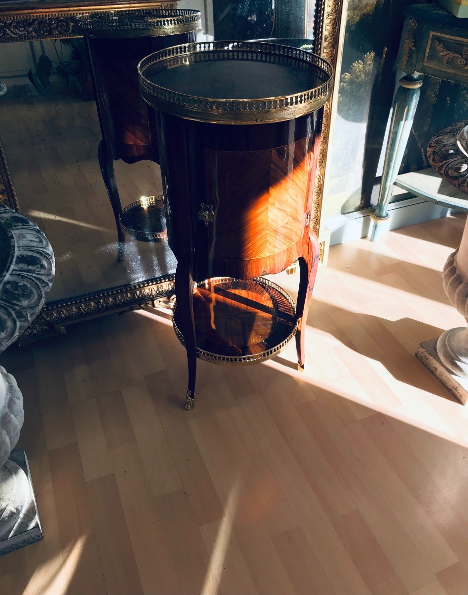 Table Tambour En Palissandre Et Bois De Rose Style Transition-photo-5