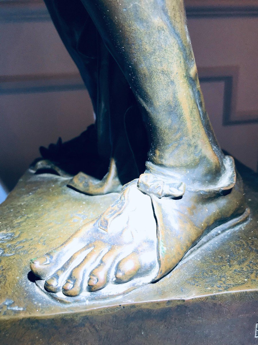 Bronze Patine Brune De Démocrite Par Etcheto-photo-2