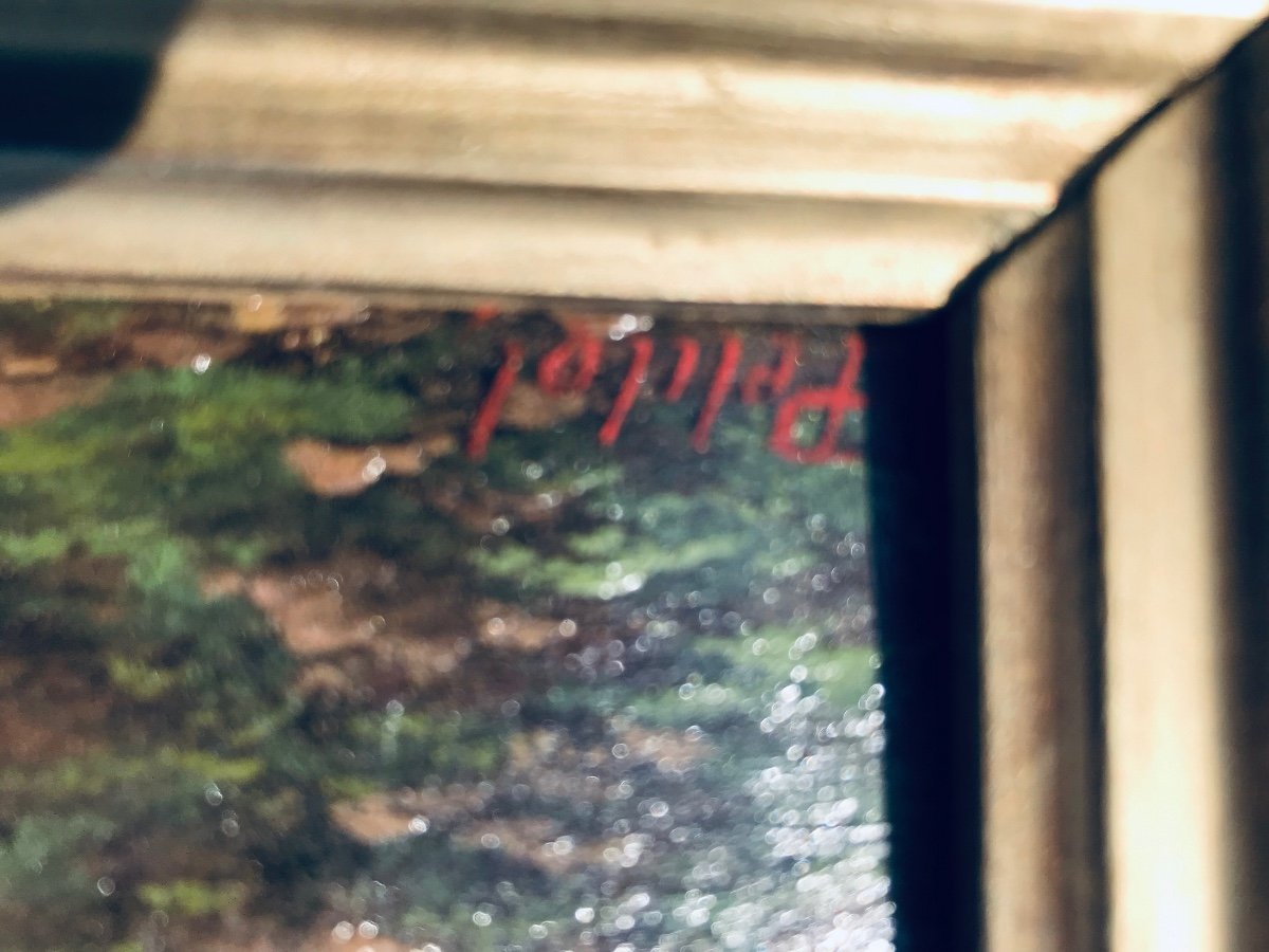 Huile Sur Panneau : Le Jardinage -photo-3