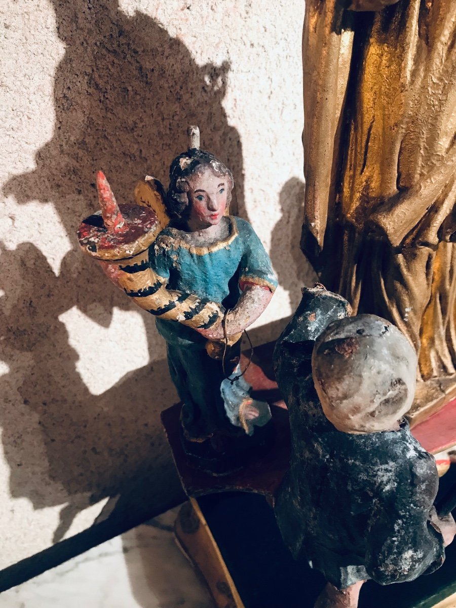 Bâton De Procession De Confrérie : Saint Nicolas XVIIe-photo-1