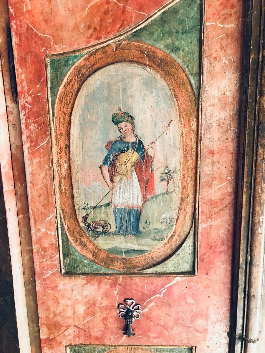 Armoire Peinte - Autriche XVIIIe-photo-4