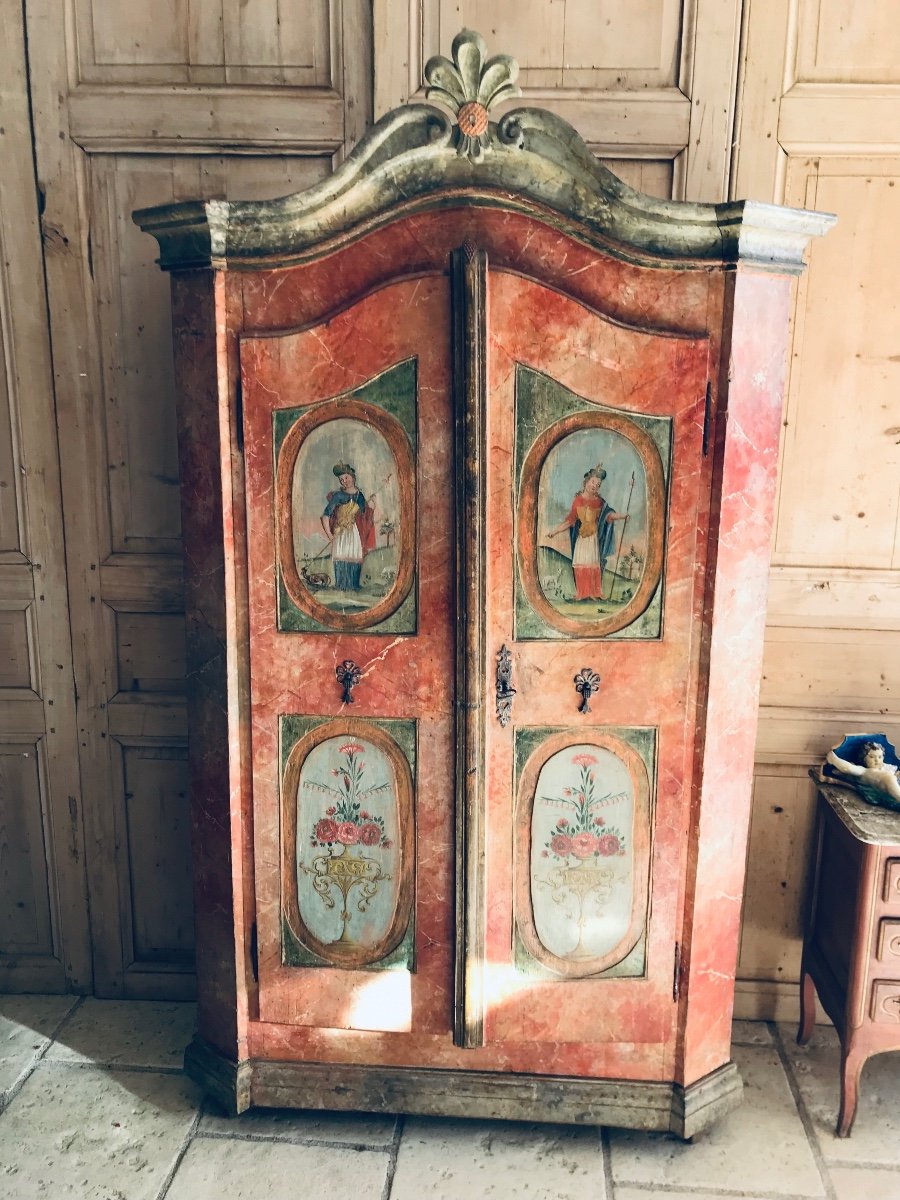 Armoire Peinte - Autriche XVIIIe-photo-8