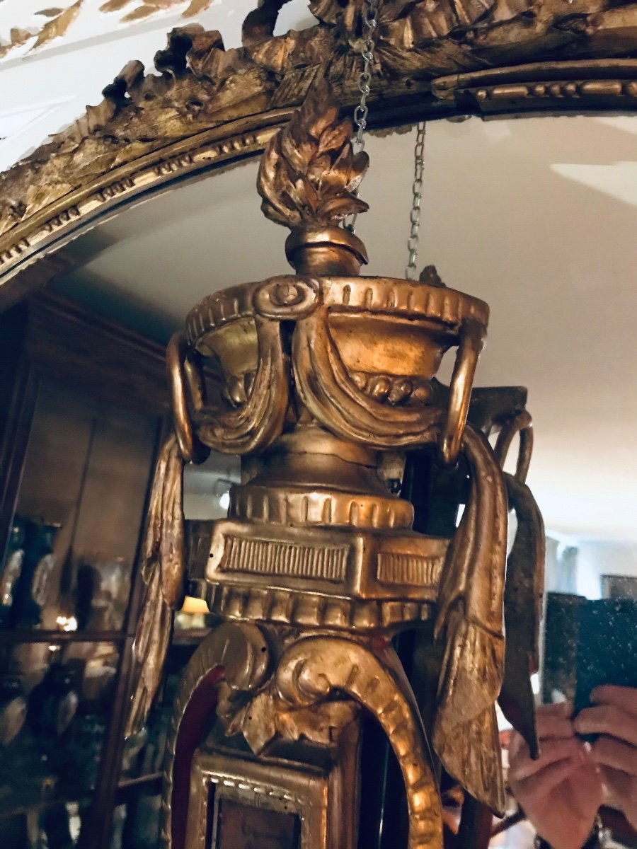 Baromètre En Bois Doré D’époque Louis XVI-photo-2