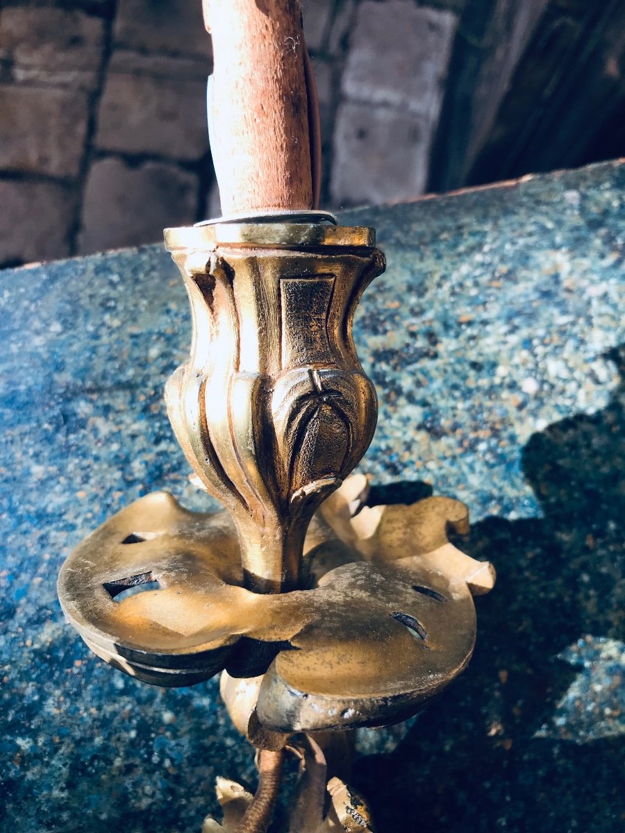 Paire D’appliques En Bronze Doré De Style Louis XV -photo-2