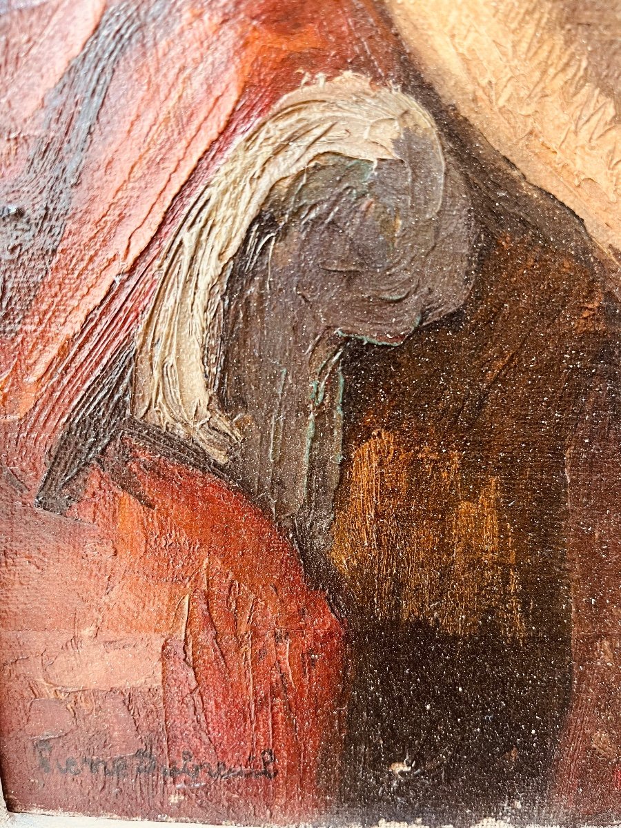 Oil On Canvas Nude Signed Pierre Dubreuil 1891-1970-photo-4