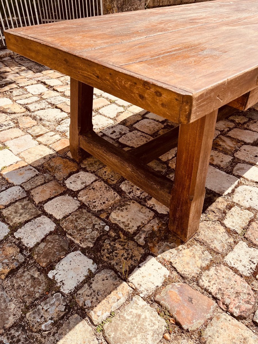 Table De Réfectoire De Château En Hêtre XVIII e-photo-2