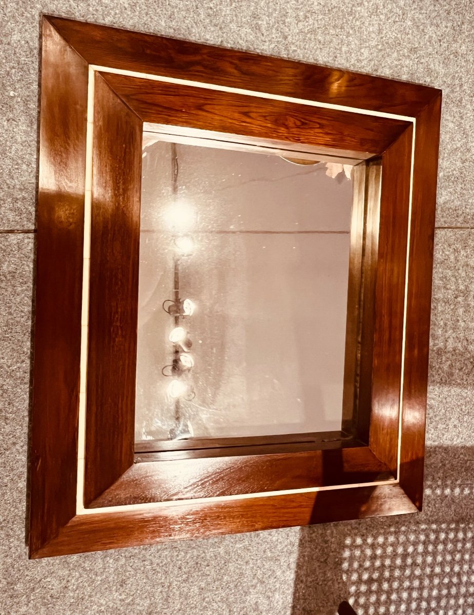 Art Deco Mirror Inlaid With Ivory 