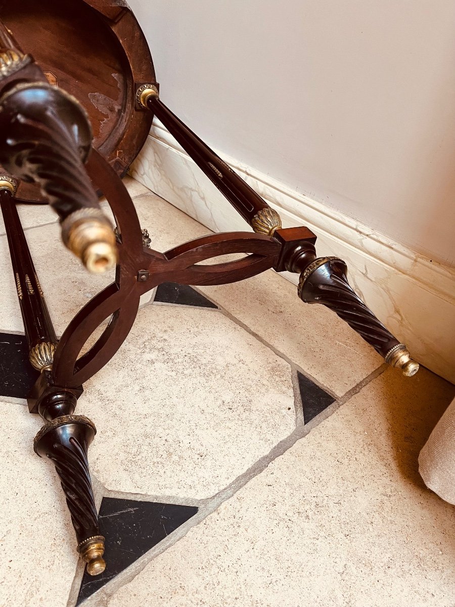 Guéridon En Acajou Attribué à François Linke -photo-1