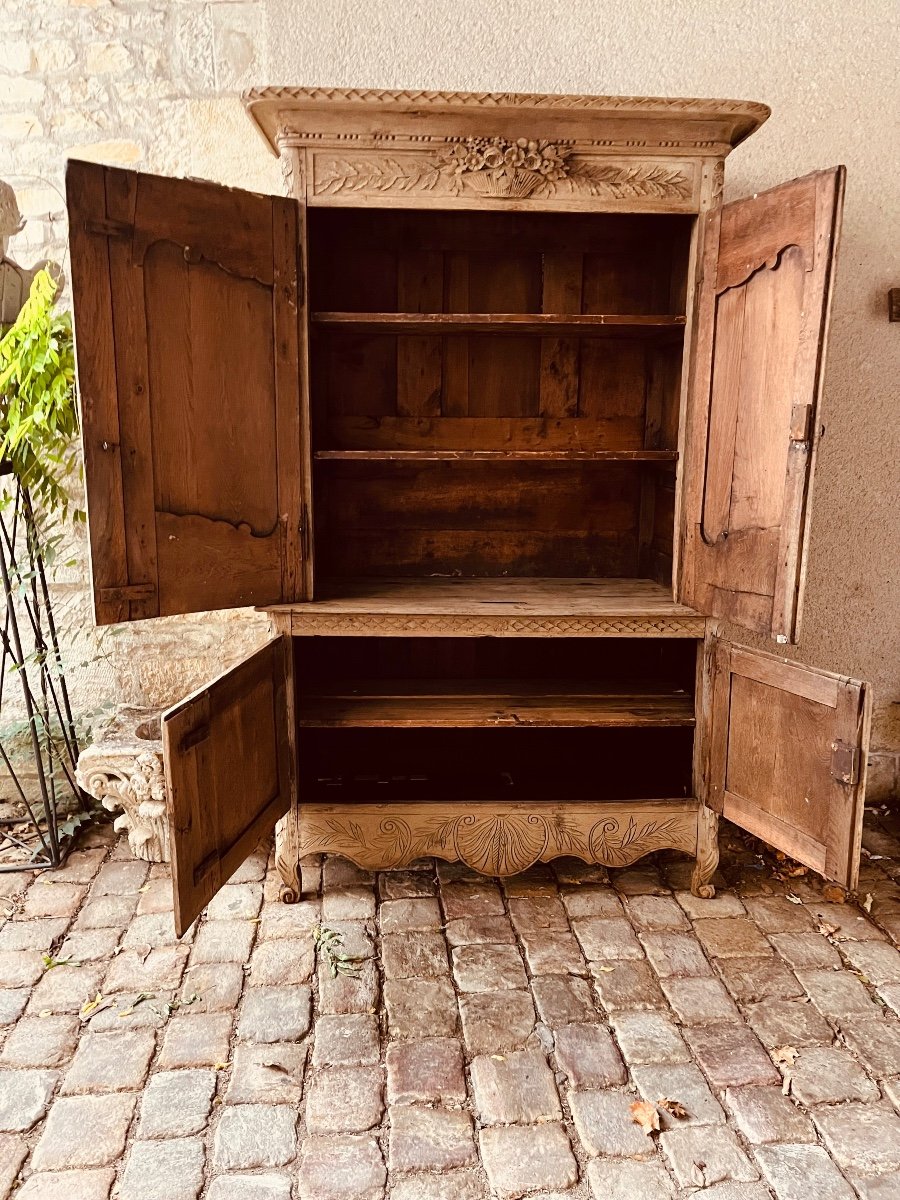 Two-body Buffet In Raw Norman Oak, XVIIIth Century-photo-3