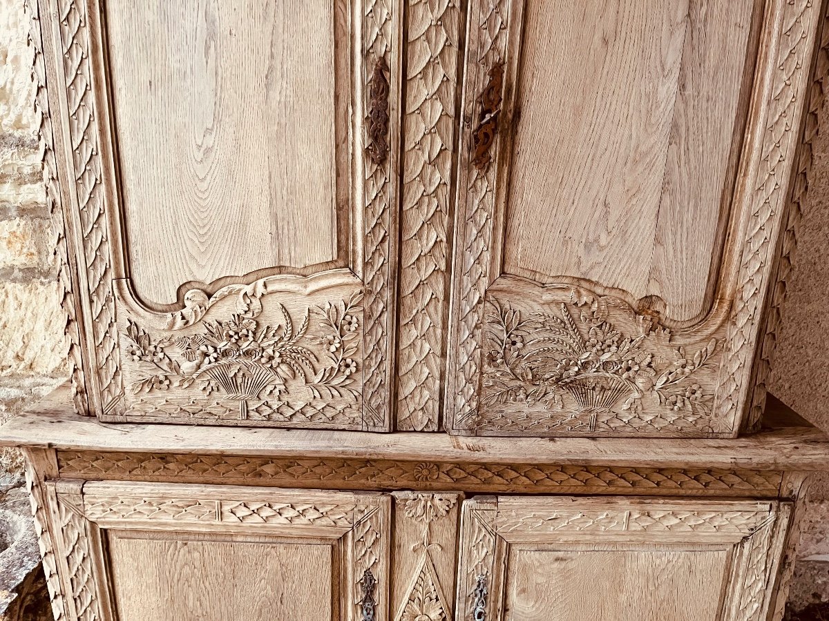 Two-body Buffet In Raw Norman Oak, XVIIIth Century-photo-2