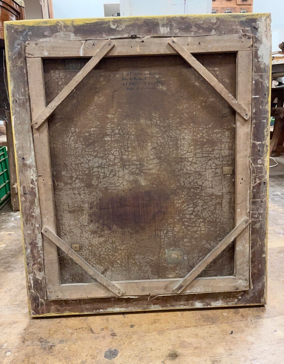 Huile Sur Toile Portrait De Femme Signée buschet-photo-1