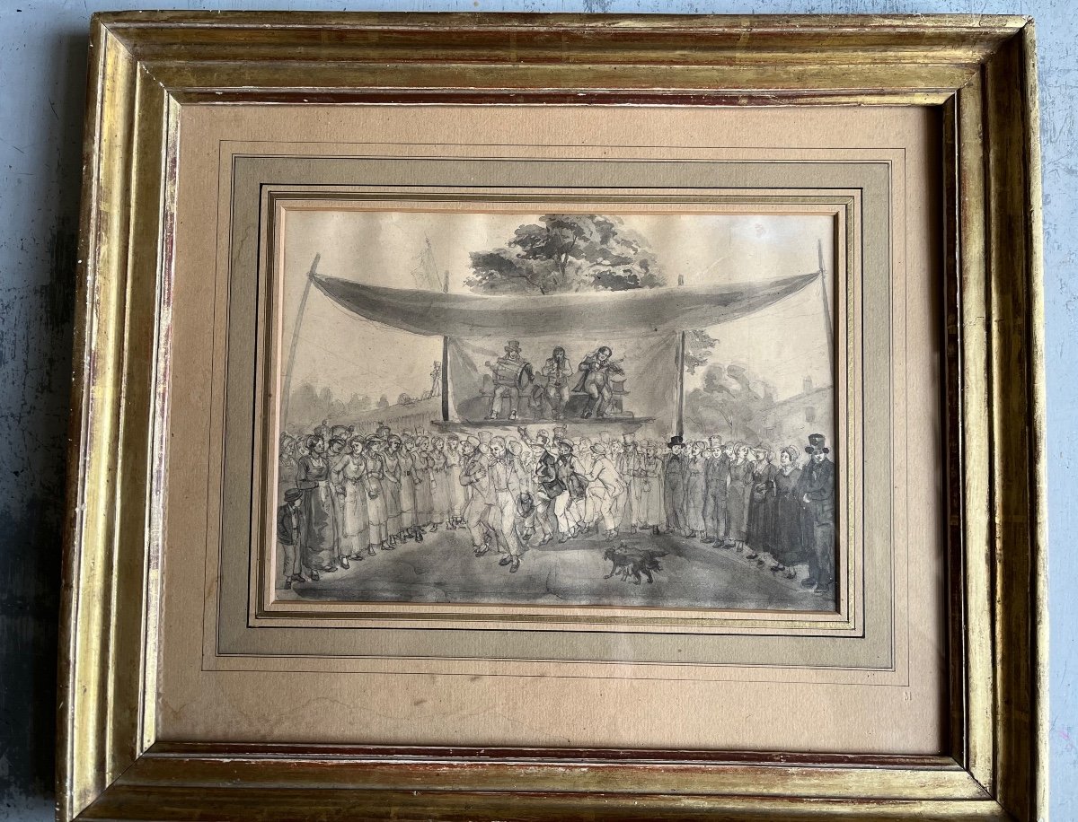 Drawing End Of 19th Century - The Village Festival -photo-2