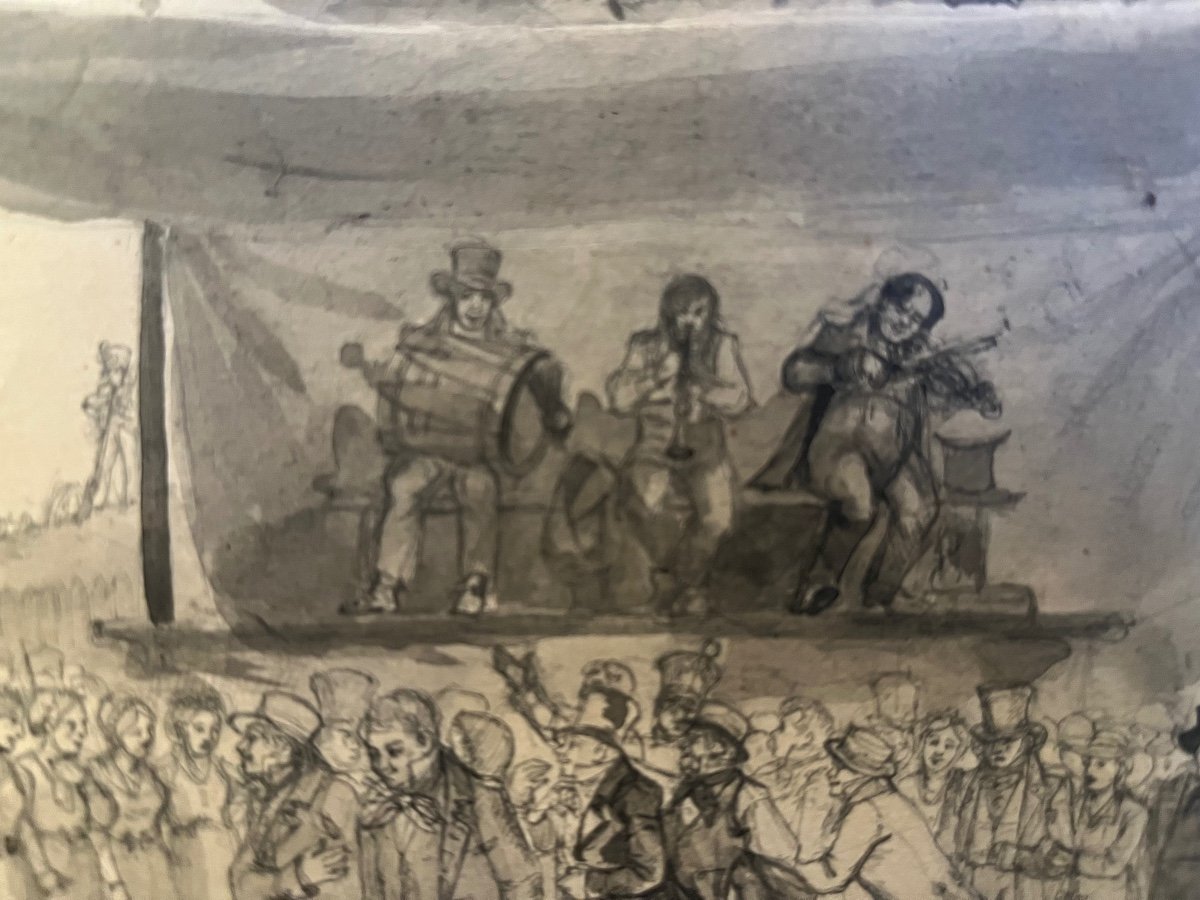 Drawing End Of 19th Century - The Village Festival -photo-4