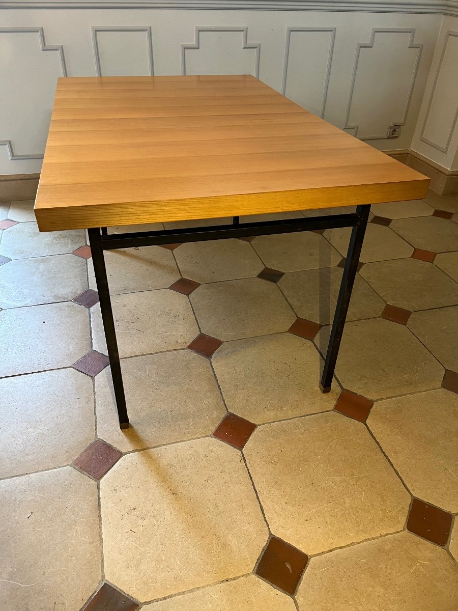 Table De Salle à Manger  Des Années 50  en Frêne  par Georges Friedmann-photo-1
