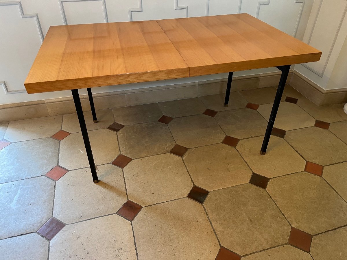 Table De Salle à Manger  Des Années 50  en Frêne  par Georges Friedmann-photo-5
