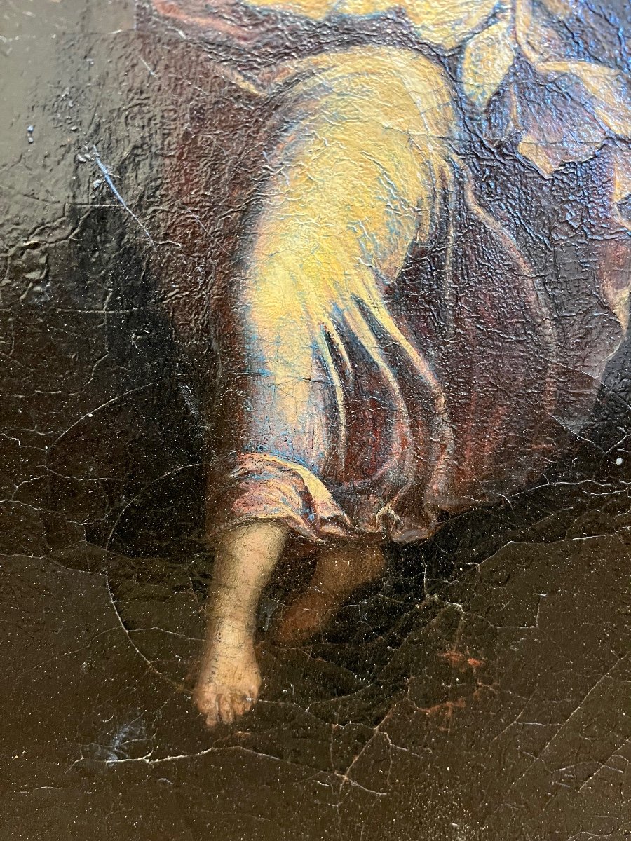 Bacchante - Huile Toile Italie Début  XIXe-photo-3