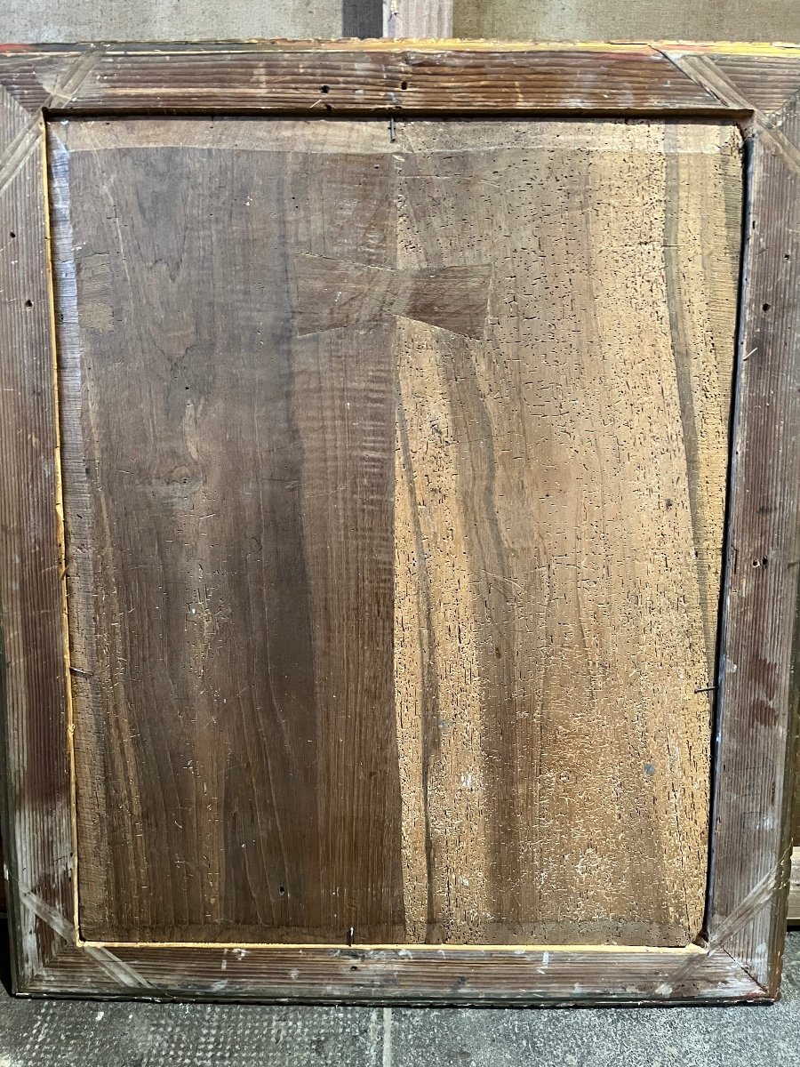 Vierge à L’enfant Et St Jean -baptiste Huile Sur Toile Fin XVIIIe-photo-4